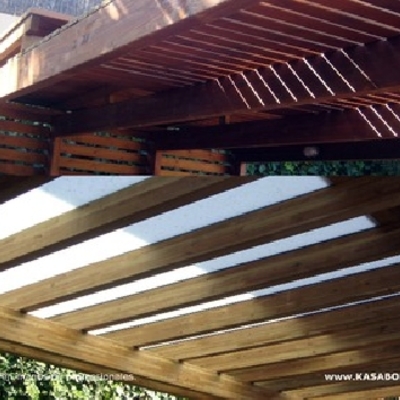 Madera con cristales el contraste