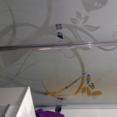 Mampara con cristal serigrafiado