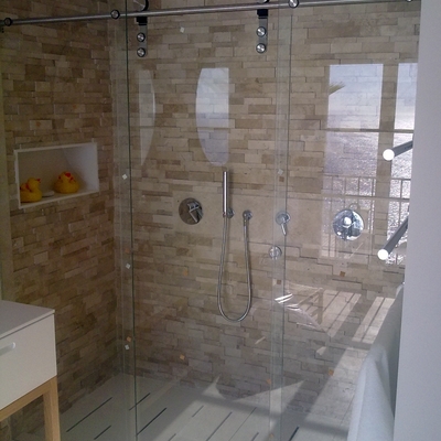 mamparas ducha y finalización plato