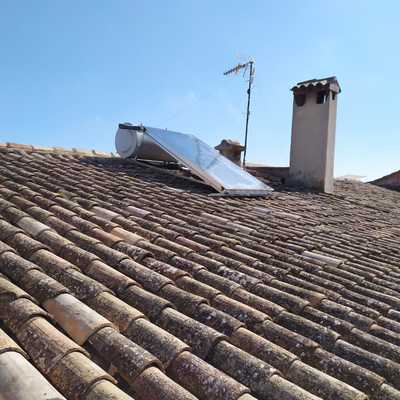 Termosolar en cubierta inclinada