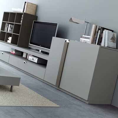 Menjador TK.2 lacada gris mate tirador cromat