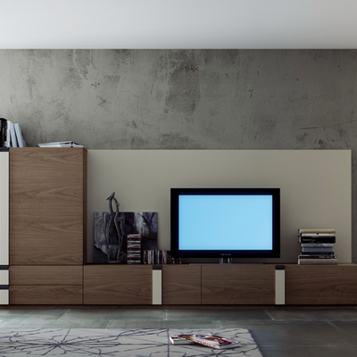 Menjador TK.2 xapa noguera plafó TV lacat beig mate