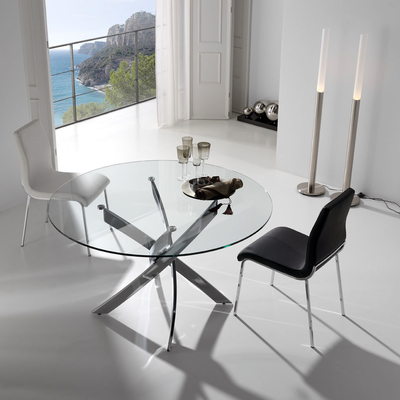 MESA COMEDOR REDONDA CRISTAL