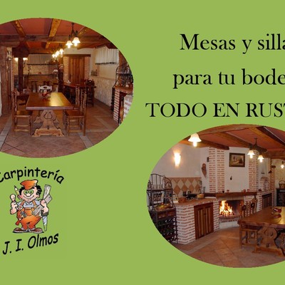 Mesa y sillas para bodega