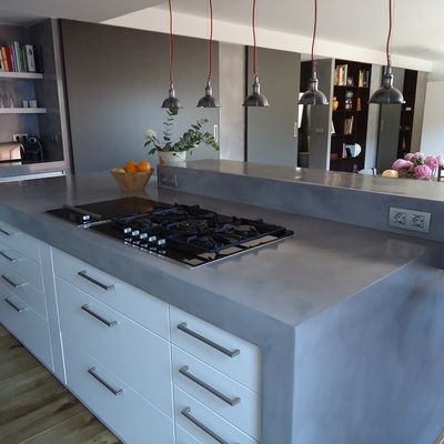 microcemento aplicacion encimera de mobiliario 