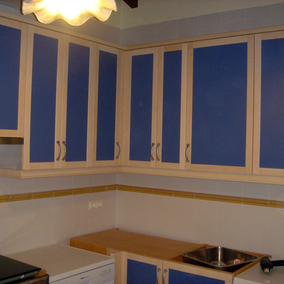 Mobiliario de cocina y electrodomésticos.