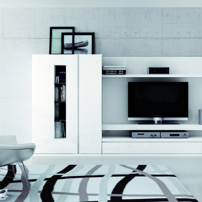 Mòdul singular encaix porta Area lacat blanc mate