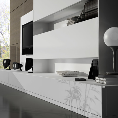 Mòduls i llibreria Area lacat blanc mate