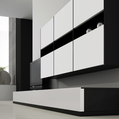 Mòduls penjats Area lacat blanc mate/negre mate