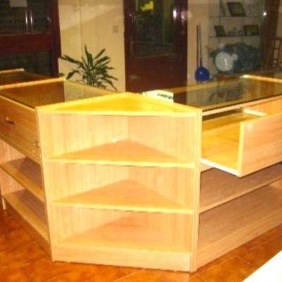 mostradores con cajon estraible, cerradura