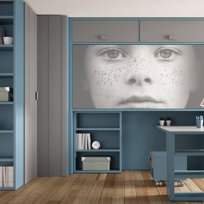 Mueble juvenil con cama abatible