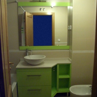 Mueble lacado en verde pistacho