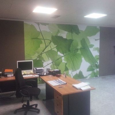 Mural decorativo de unas hojas