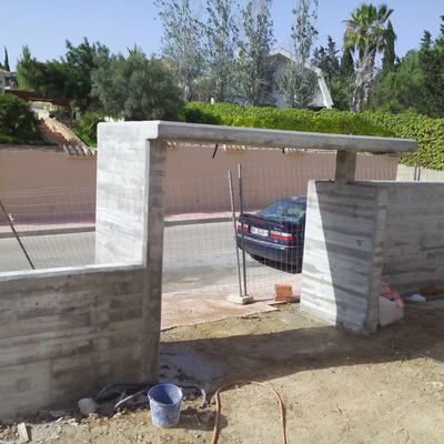 Muro terminación con tablilla natural