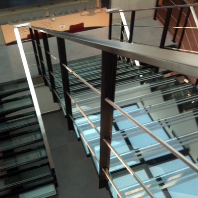 Escalera Cristal/acero