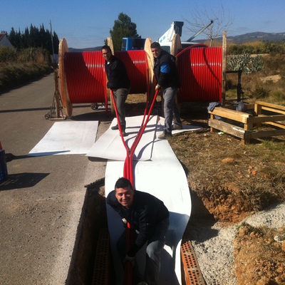 Linea subterránea alta tensión 1º