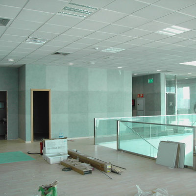 Veladura a cuadricula en pared