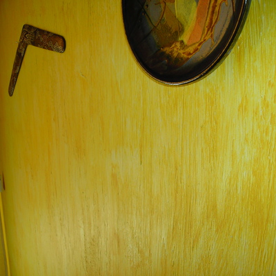 estuco rustico rayado acabado con veladura amarillo oxido