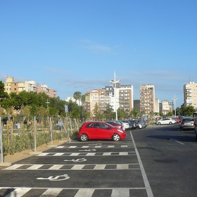 Aparcamiento de Isla Chica (Huelva)