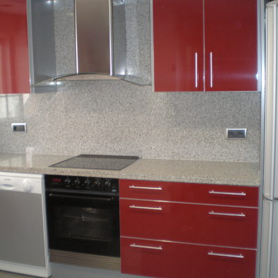 cocina moderna rojo ferrari