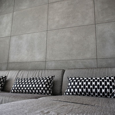 Parede dormitorios efecto piedra.