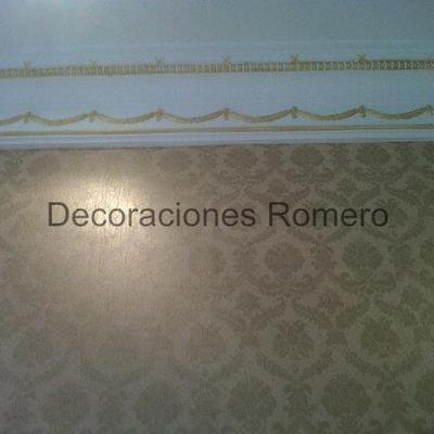 Papel pintado y decorado de moldura