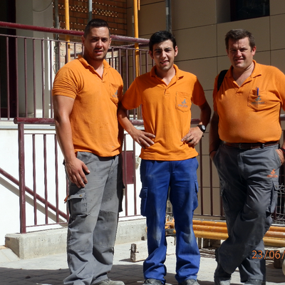 Parte del equipo técnico