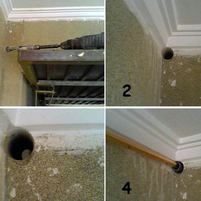 Pasamuros con broca de diamante.