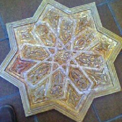 patina en oro metalico