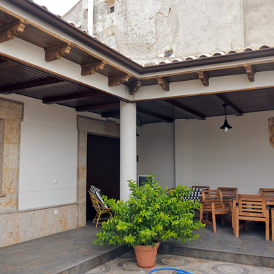 Patio interior de vivienda unifamiliar