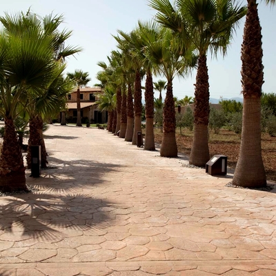 Pavimento Impreso - molde piedra mallorquina