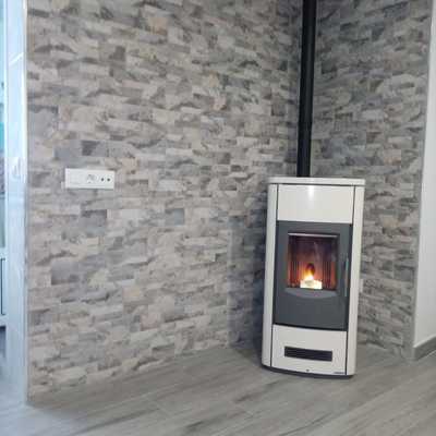Estufa clasica con un toque moderno
