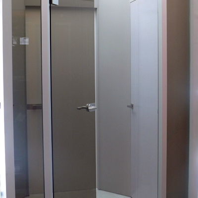 Perfil aluminio y  vidrio bronze