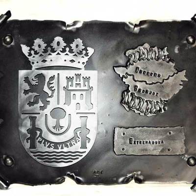PERGAMINO EN FORJA REF.12027 ESCUDO DE EXTREMADURA