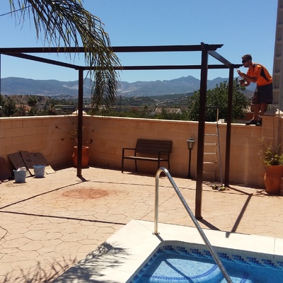 Pergolado con palilleria