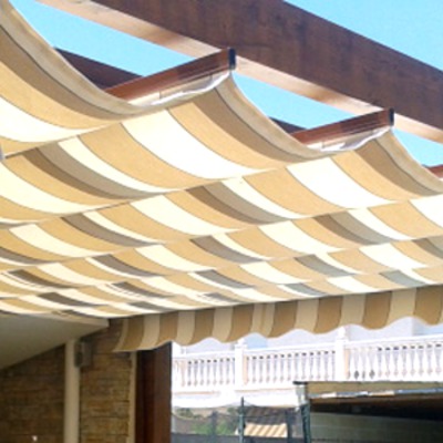 Pérgolas de aluminio imitación madera