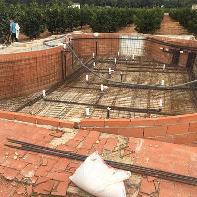 Preparación armadura para gunitado