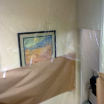 Pintado casa - protección de mobiliario