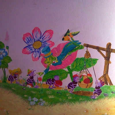 pintura en habitación infantil