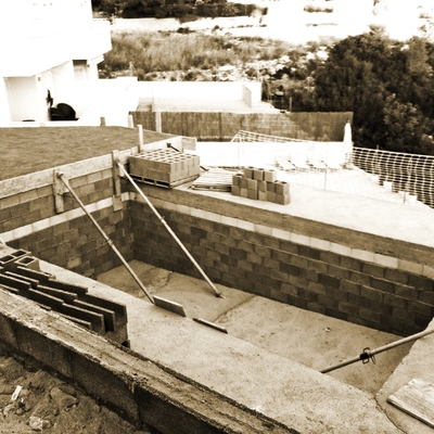 Piscina de hormigón gunitado