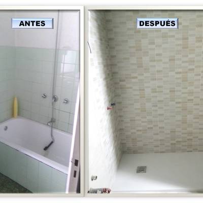 Cambio bañera por plato de ducha, antes y despues