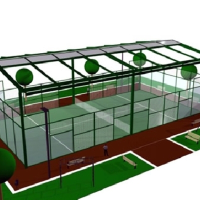 Pista de padel cubierta .