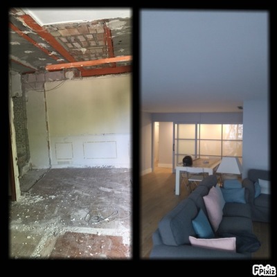 Antes y después de un salón que hemos reformado