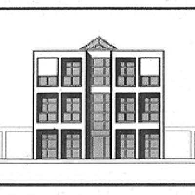 Plano fachada edificio