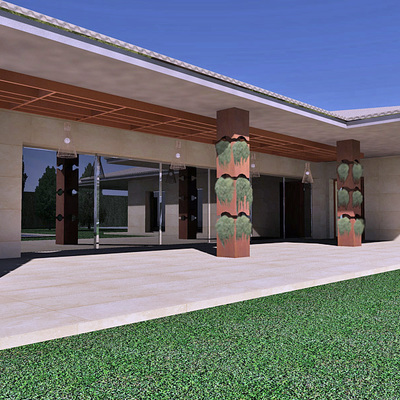 Porche zona de jardín