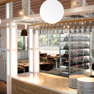 Render 3D restaurante 9Reinas