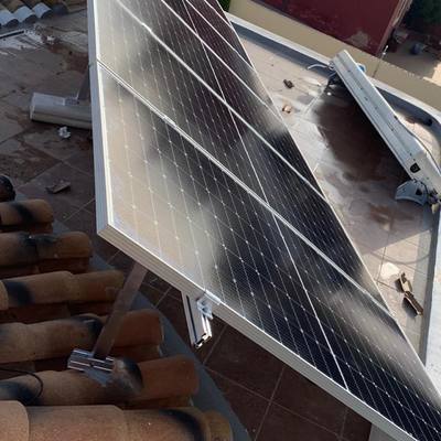 Placas solares con estructura