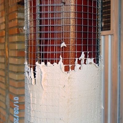 proceso imitación viga redonda de madera