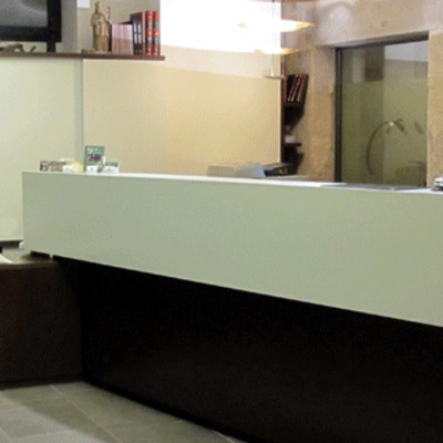 Projecte, disseny i realització de la recepció i llocs de treball Hotel Llegendes de Girona****