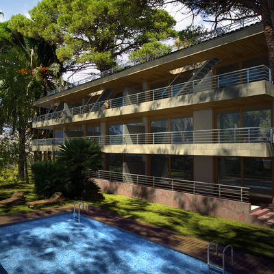 proyecto de edificio residencial junto al mar